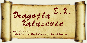 Dragojla Kalušević vizit kartica